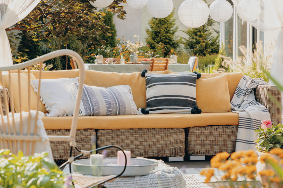 summer home backyard patio